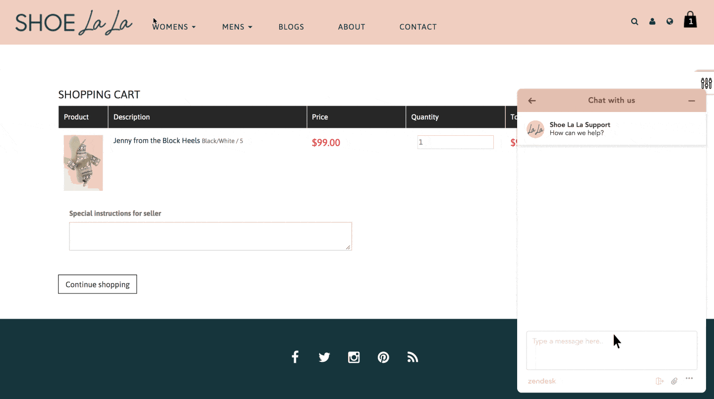 Ultimate Guide to Chatbots in 2020 -Shoe la la ecommerce example