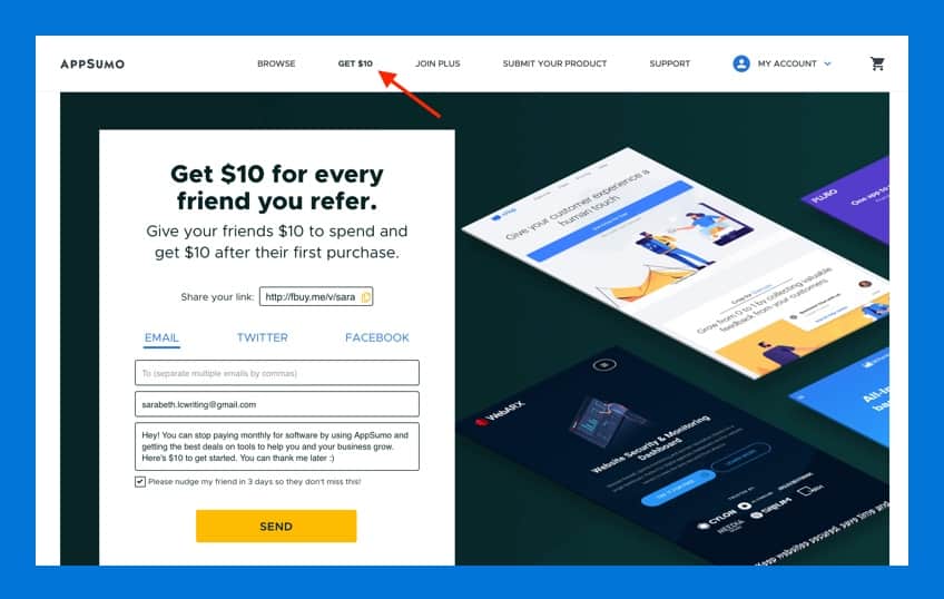 Appsumo Get $10