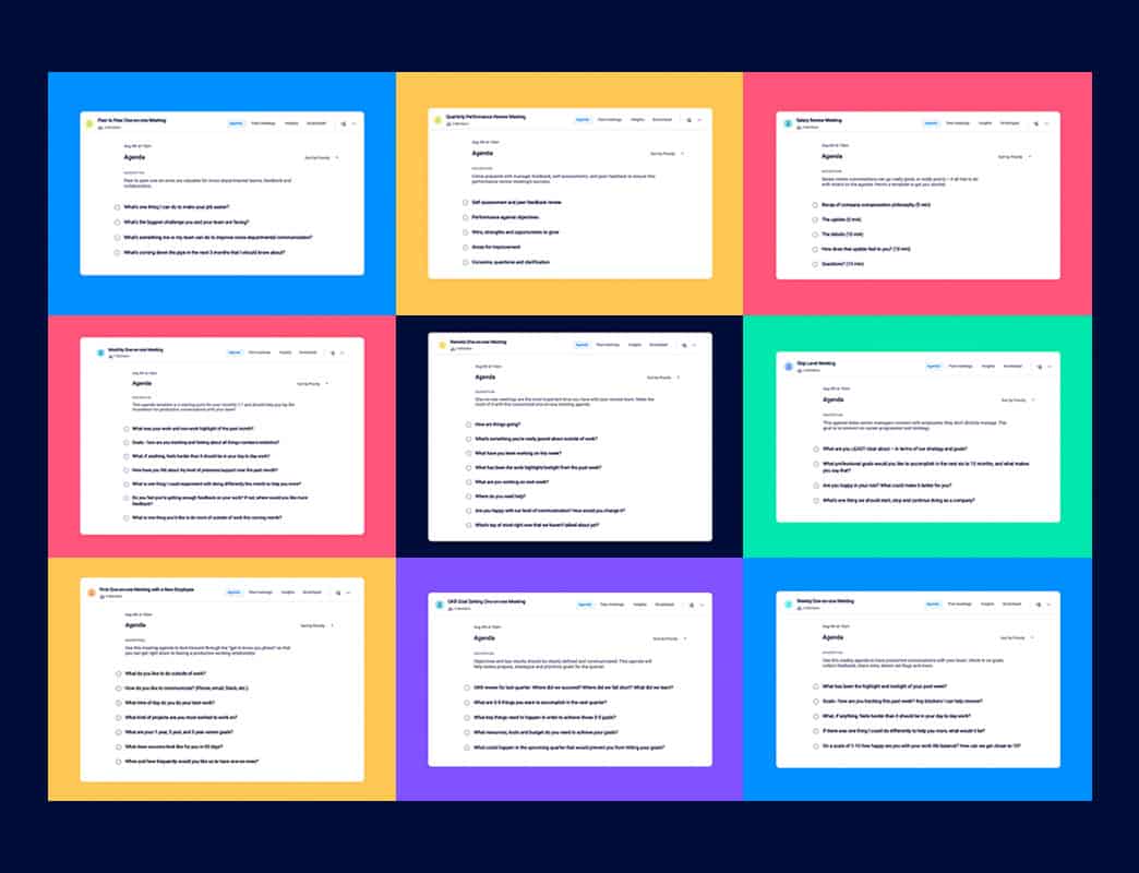 remote meeting one-on-one meeting templates