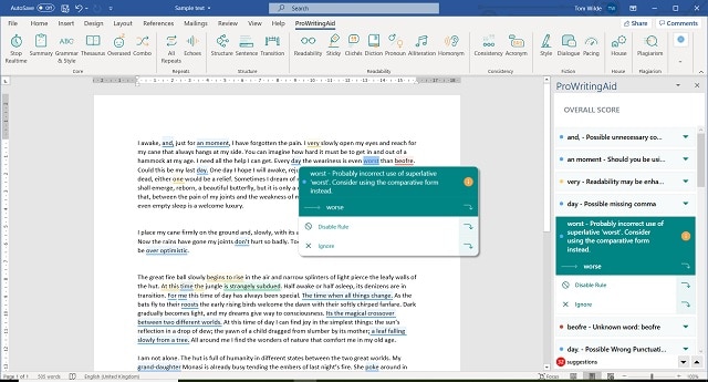 best grammar checkers - ProWriting Aid