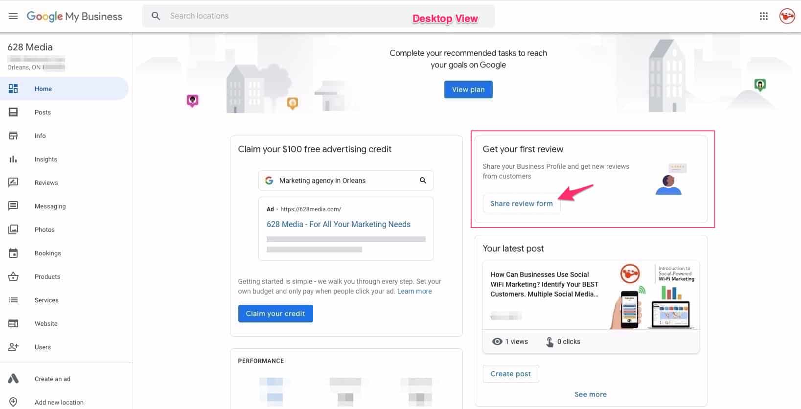 Google reviews form