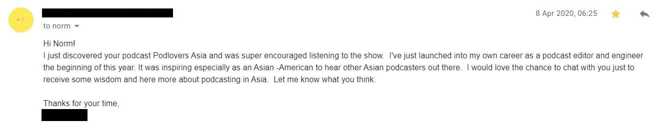 podcast tips email